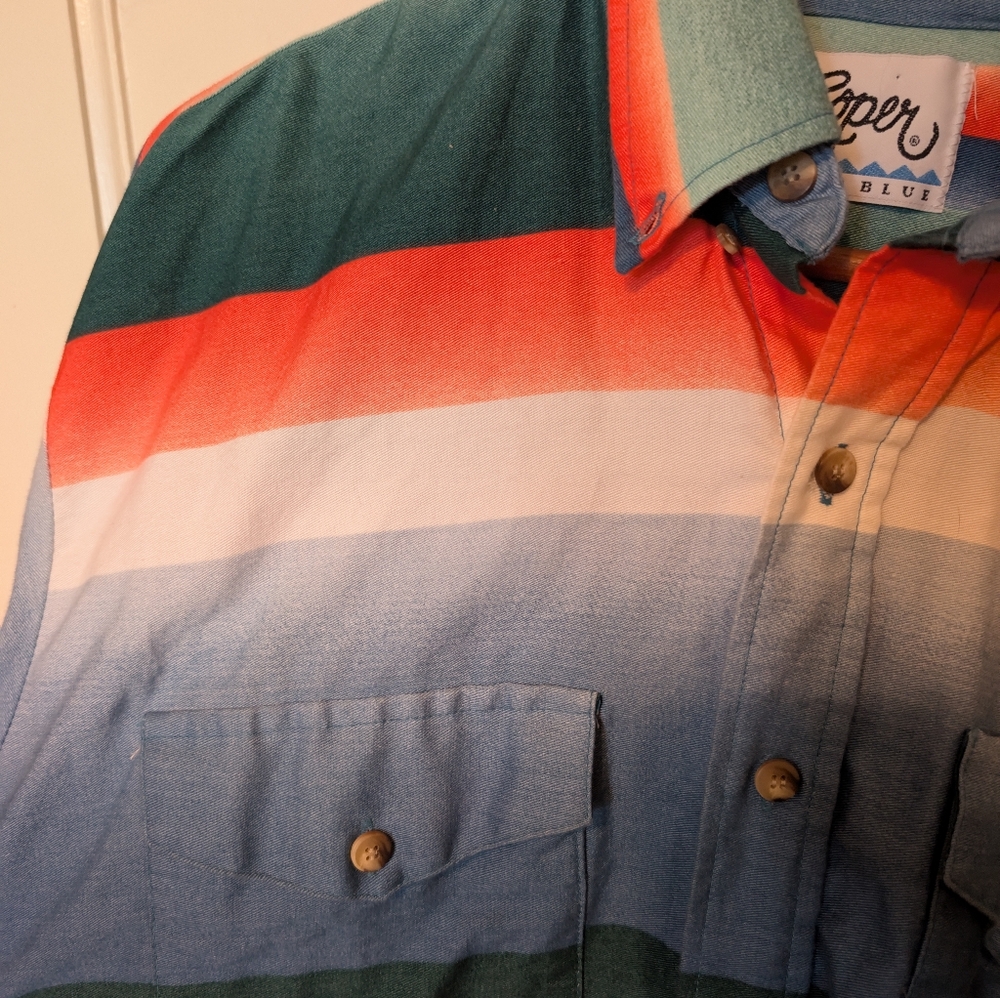Roper Vintage Western Striped Button-Up Shirt 90's Country Rodeo shirt - Picture 5 of 6